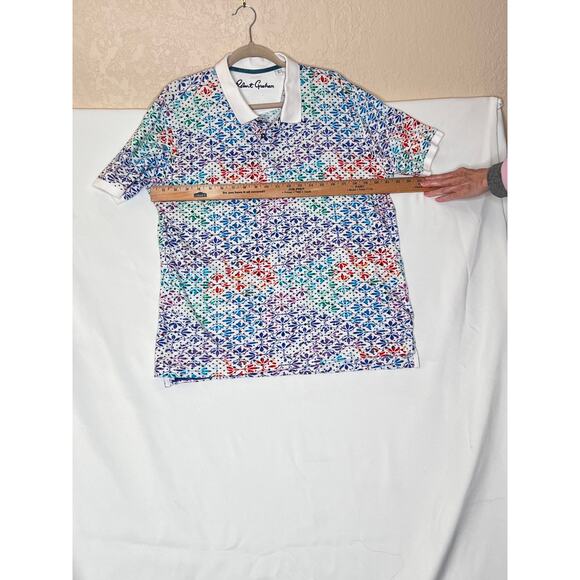 Robert Graham size L mens shirt short sleeve polo business casual golf travel - Picture 4 of 8